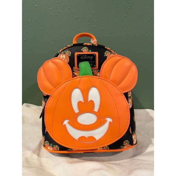 Loungefly Bags Disney Loungefly Pumpkin Mickey Backpack Poshmark